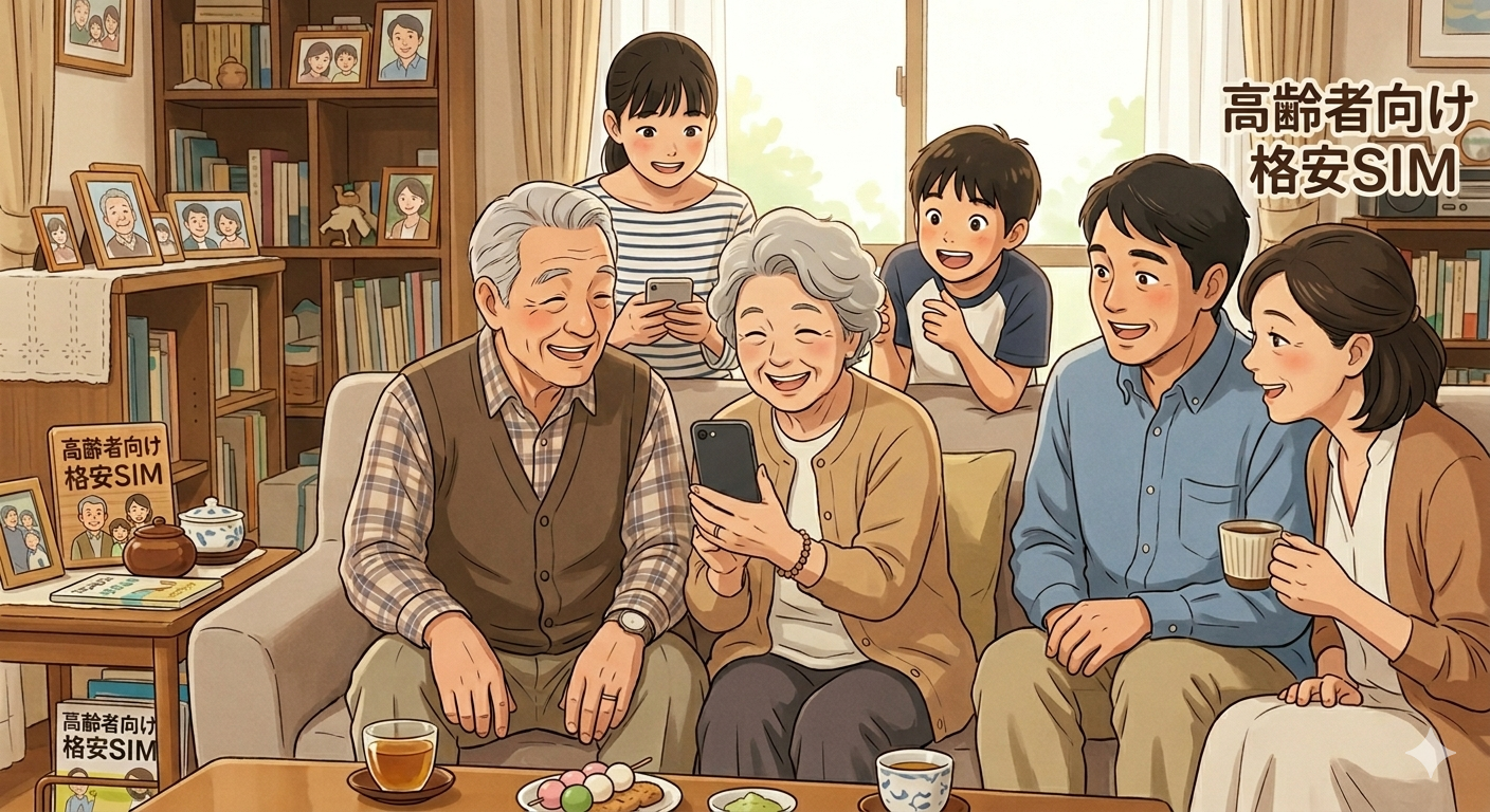 高齢者　格安SIMで家族みんなが安心