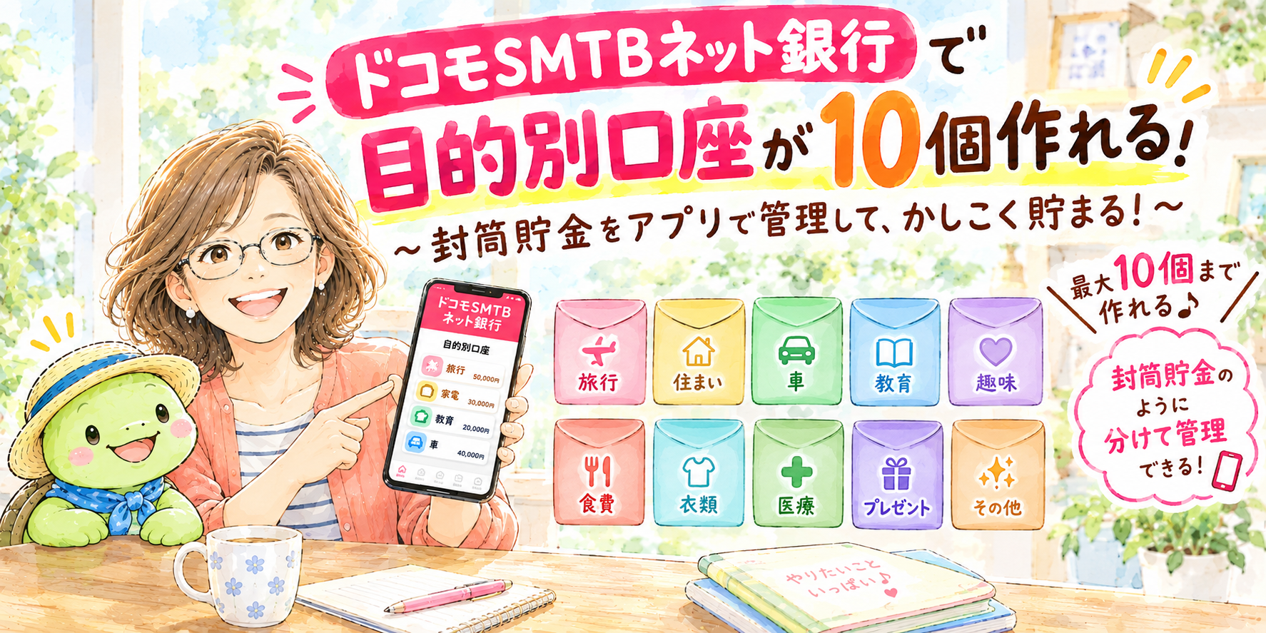 ドコモSMTBネット銀行 メリット 目的別口座 50代