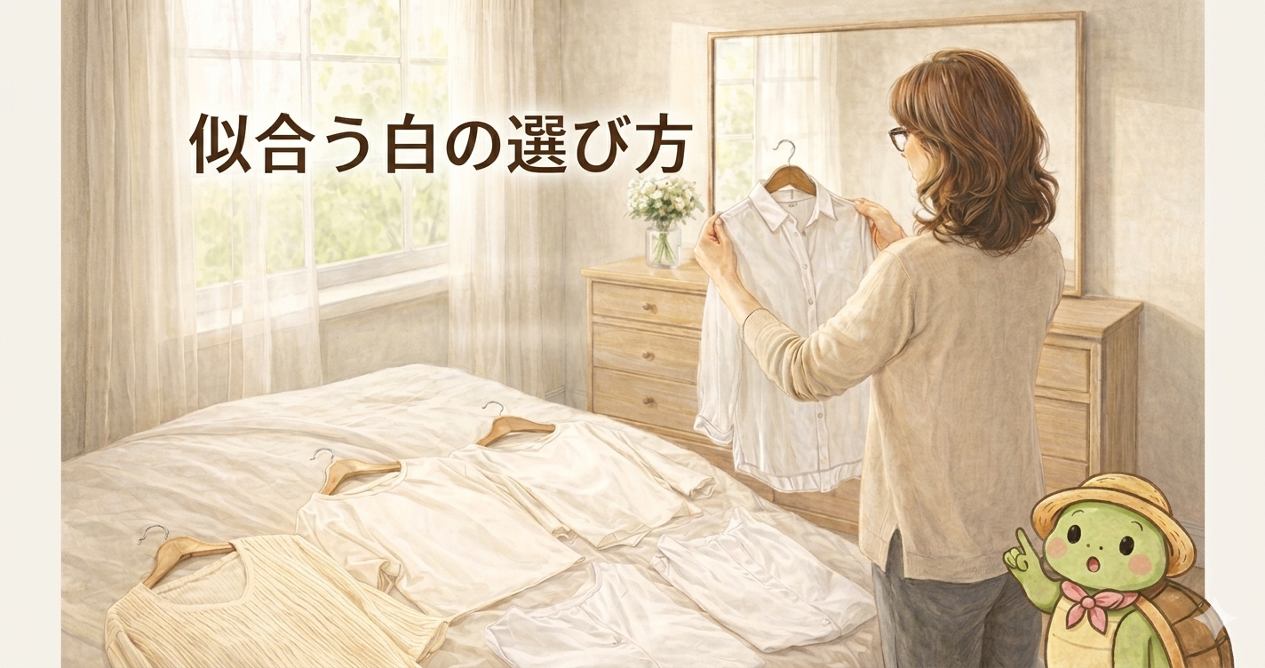 白い服 パーソナルカラー イエベ ブルベ 顔色