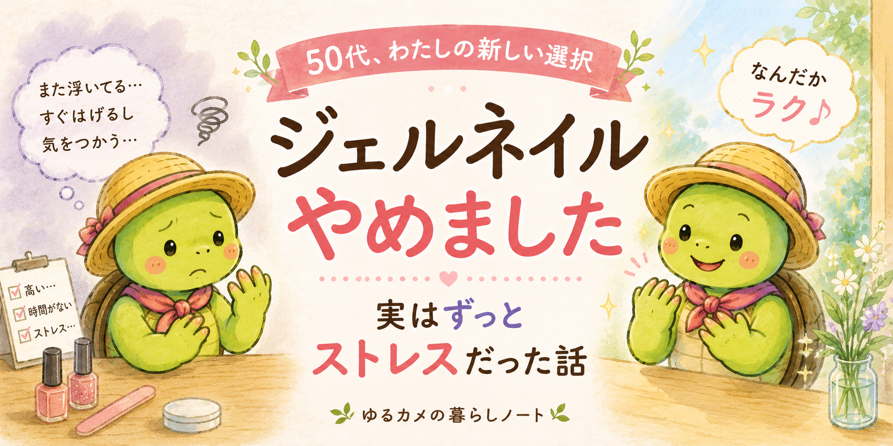 ジェルネイル やめた 自爪ケア 50代