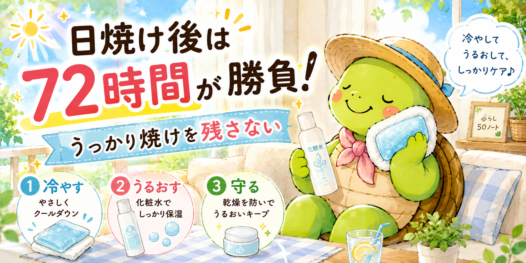 日焼け後 ケア 72時間 保湿 うっかり焼け 50代