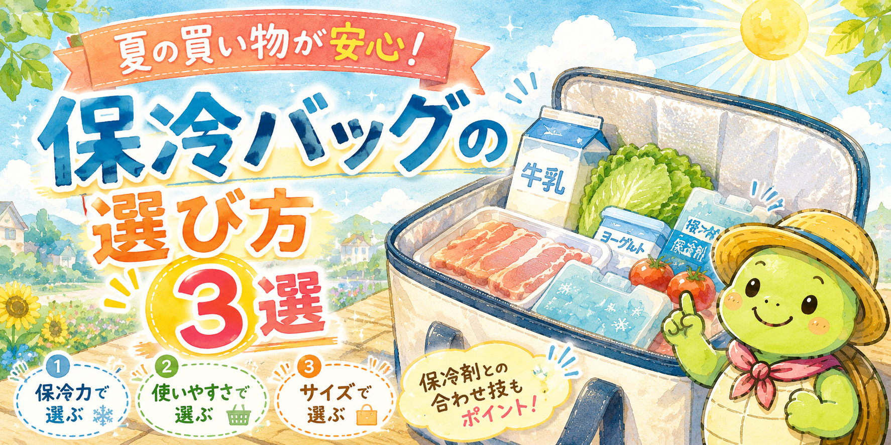 保冷バッグ 選び方 夏 買い物 保冷剤 食中毒対策