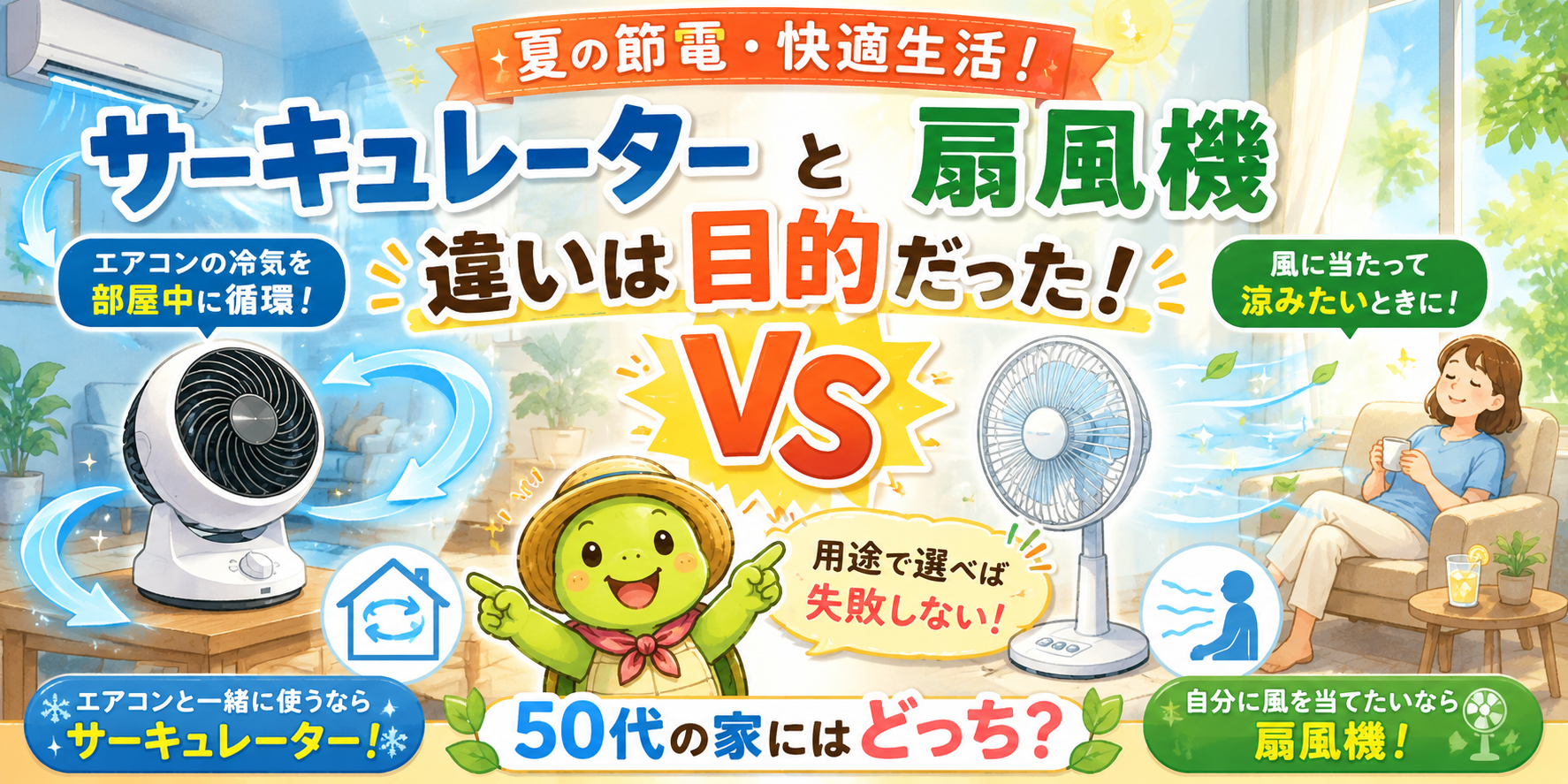 サーキュレーター 扇風機 違い 使い分け 電気代