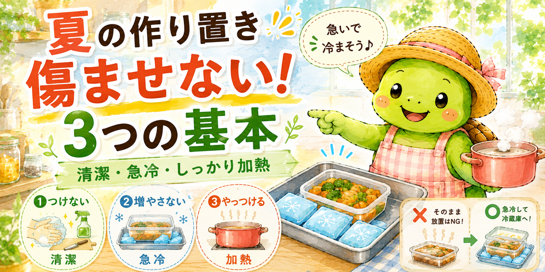 作り置き 夏 傷ませない 保存 食中毒予防