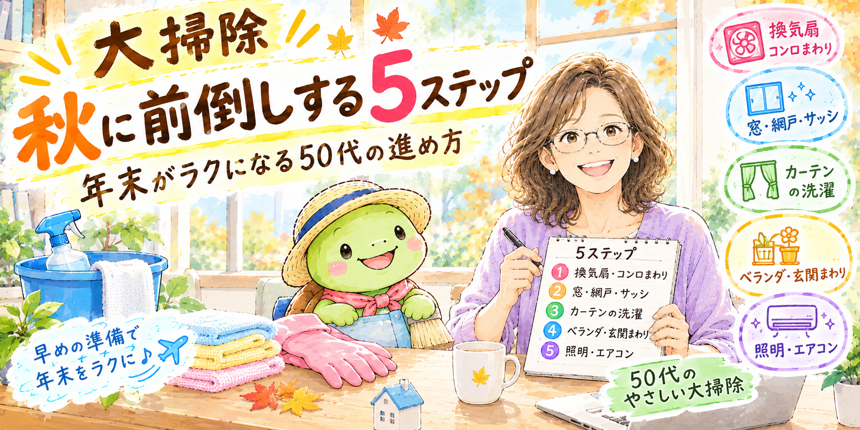 大掃除 秋 前倒し 換気扇 油汚れ 50代