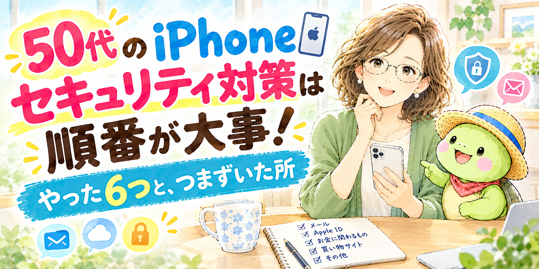 iPhone セキュリティ対策 50代 2段階認証 パスワード