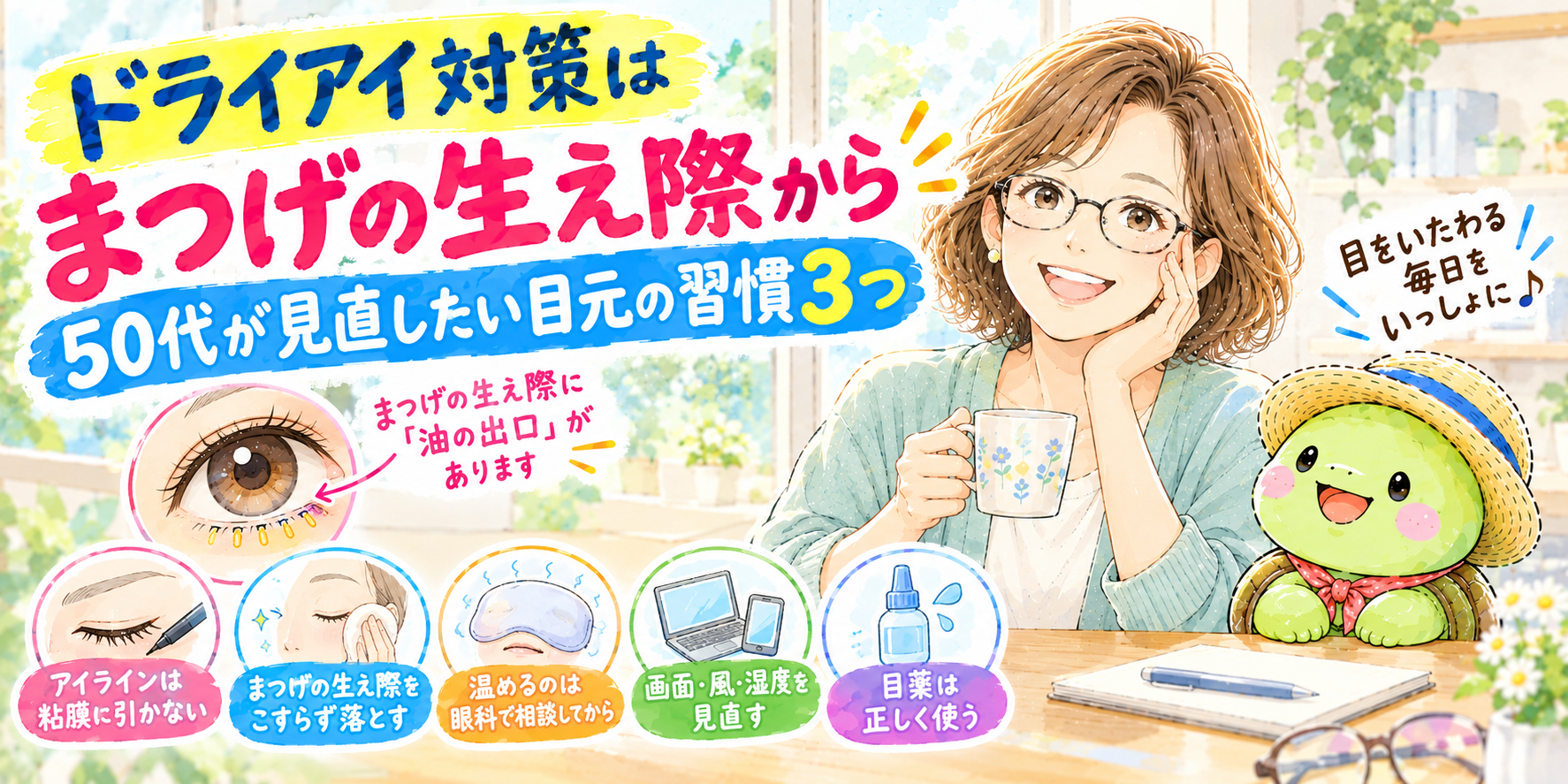 ドライアイ 対策 まつげの生え際 目元のメイク落とし 50代