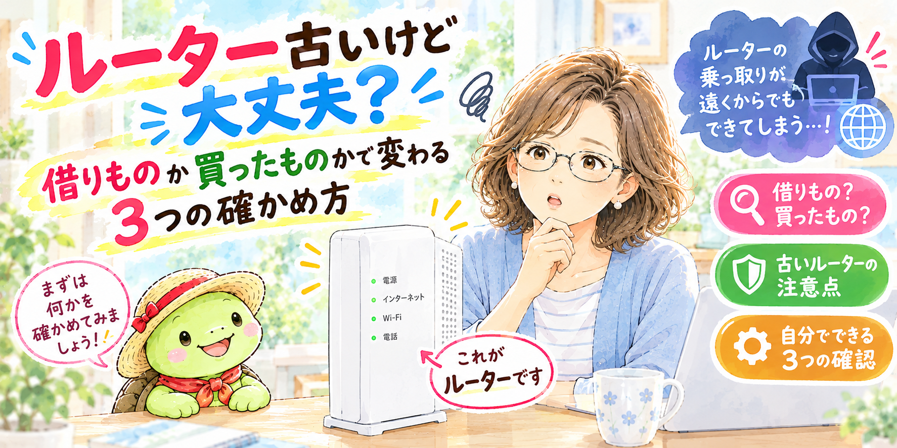 ルーター 古い 借りもの 買ったもの 確かめ方