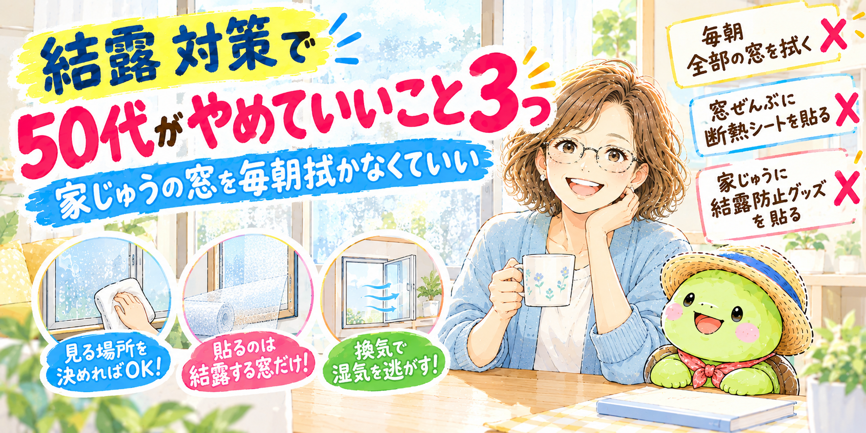 結露 対策 50代 窓 ペアガラス 寝室 カーテン 吸水テープ