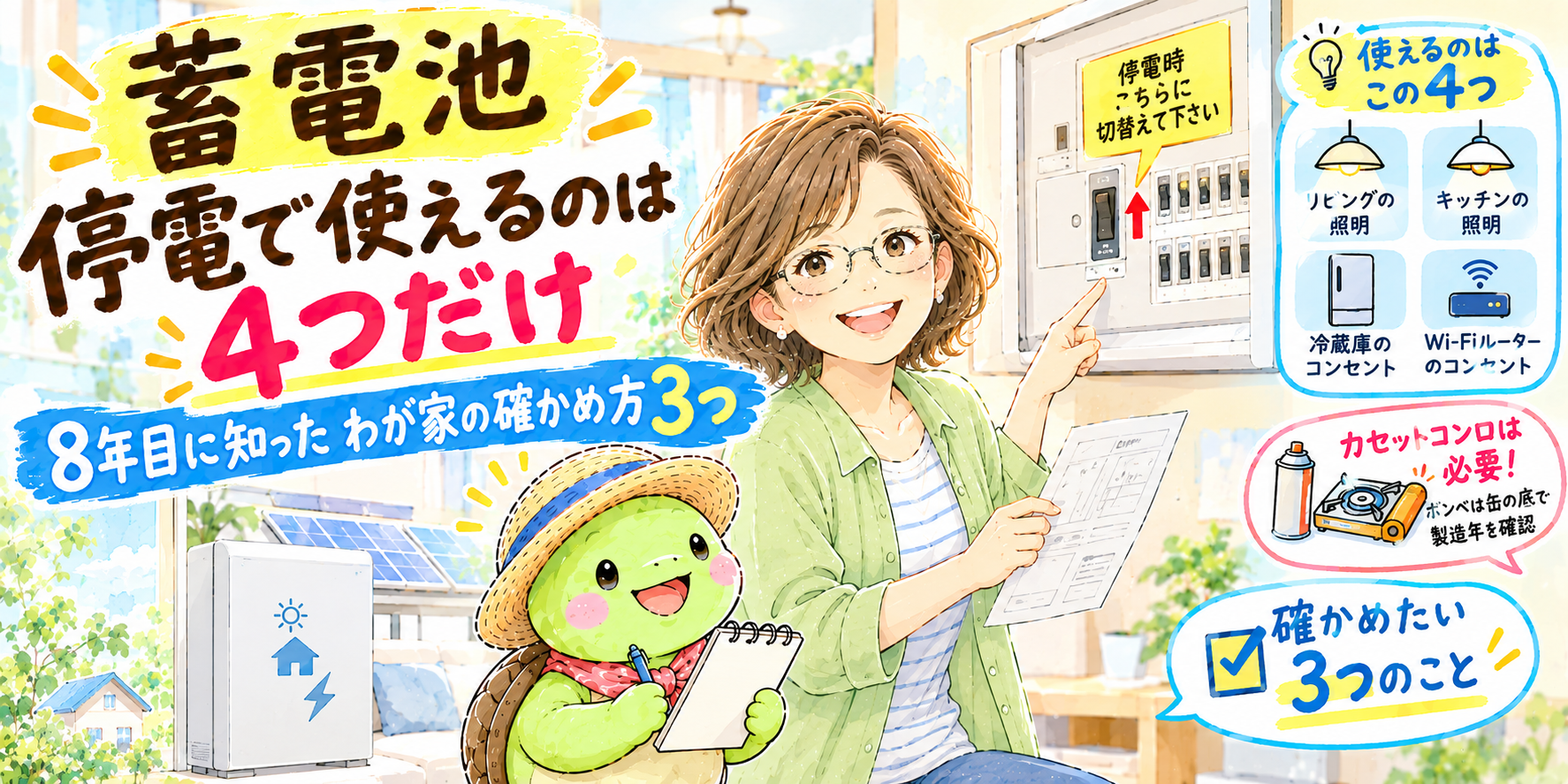 蓄電池 停電 分電盤